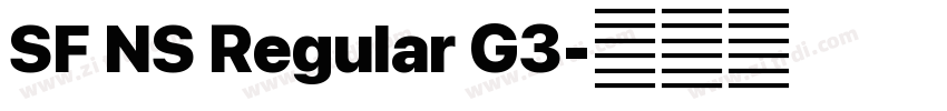 SF NS Regular G3字体转换 SF NS Regular G3字体转换